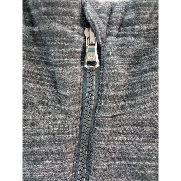 Under Armour Hoodie Womens Medium M Heathered Charcoal Gray Semi Fitted Full Zip - Picture 4 of 10